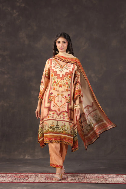 Three Piece Ethnic Kurti with highlight