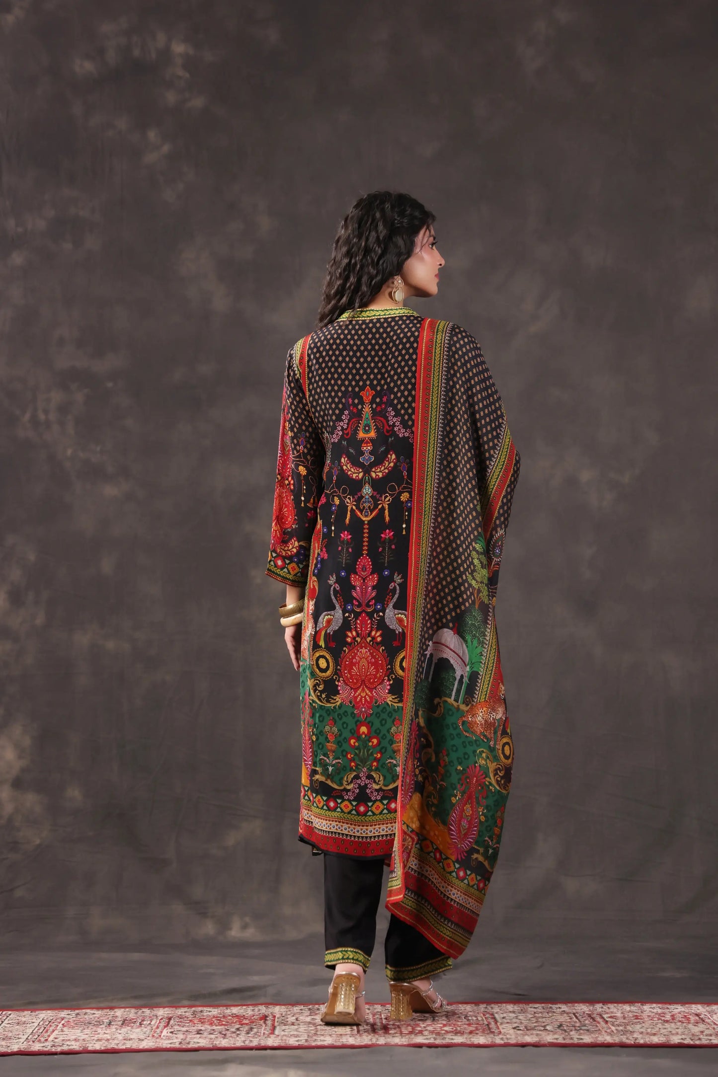 Three Piece Ethnic Kurti with highlight