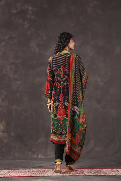 Three Piece Ethnic Kurti with highlight