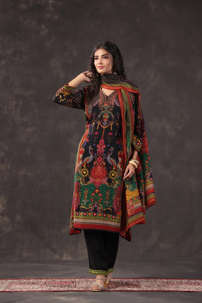 Three Piece Ethnic Kurti with highlight