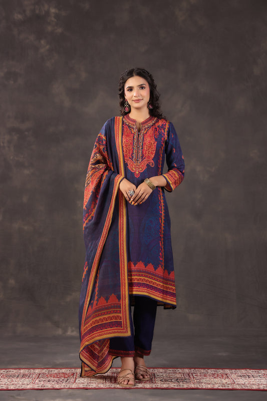 Three Piece Ethnic Kurti with highlight