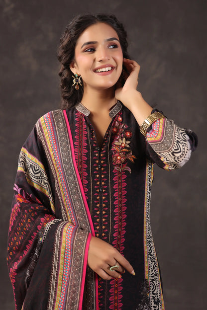 Three Piece Ethnic Kurti with highlight