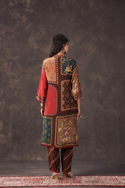 Embellished Printed Straight Kurti with Pant