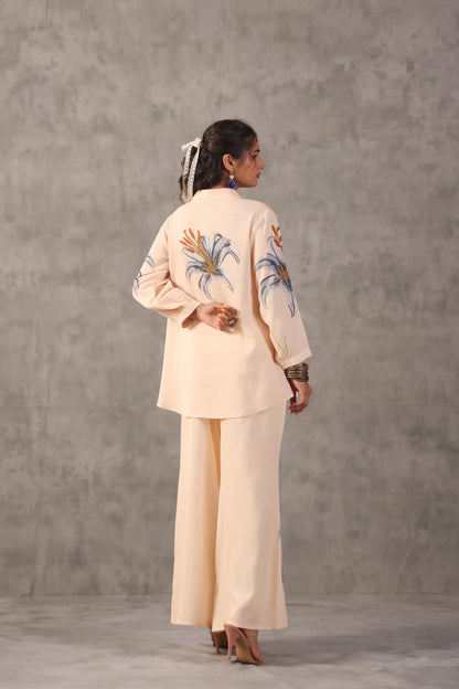 Embellished Linen Prined Co-ords