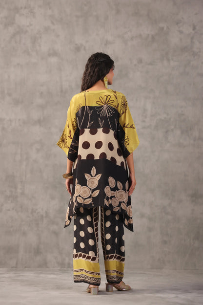 embellished aline top with straight pants. The perfect Co-ords.