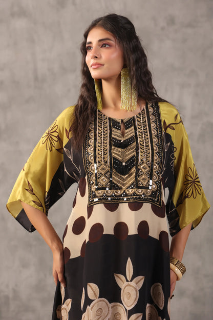 embellished aline top with straight pants. The perfect Co-ords.