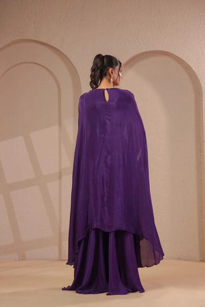 2 Piece Hand emboidered bodice, flared top with skirt-palazzo