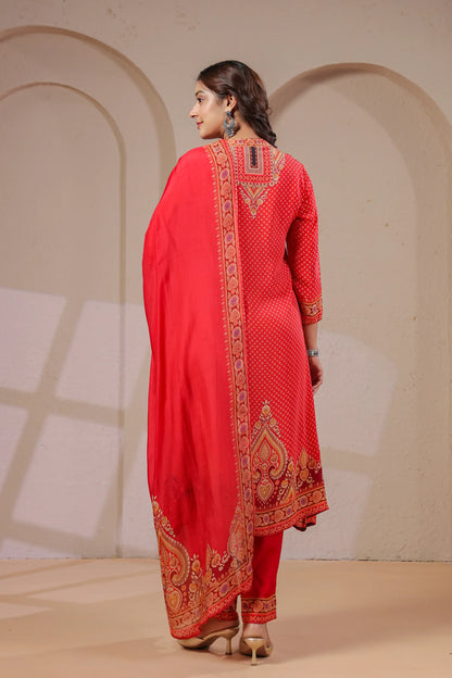 Three Piece Ethnic Kurti with highlight