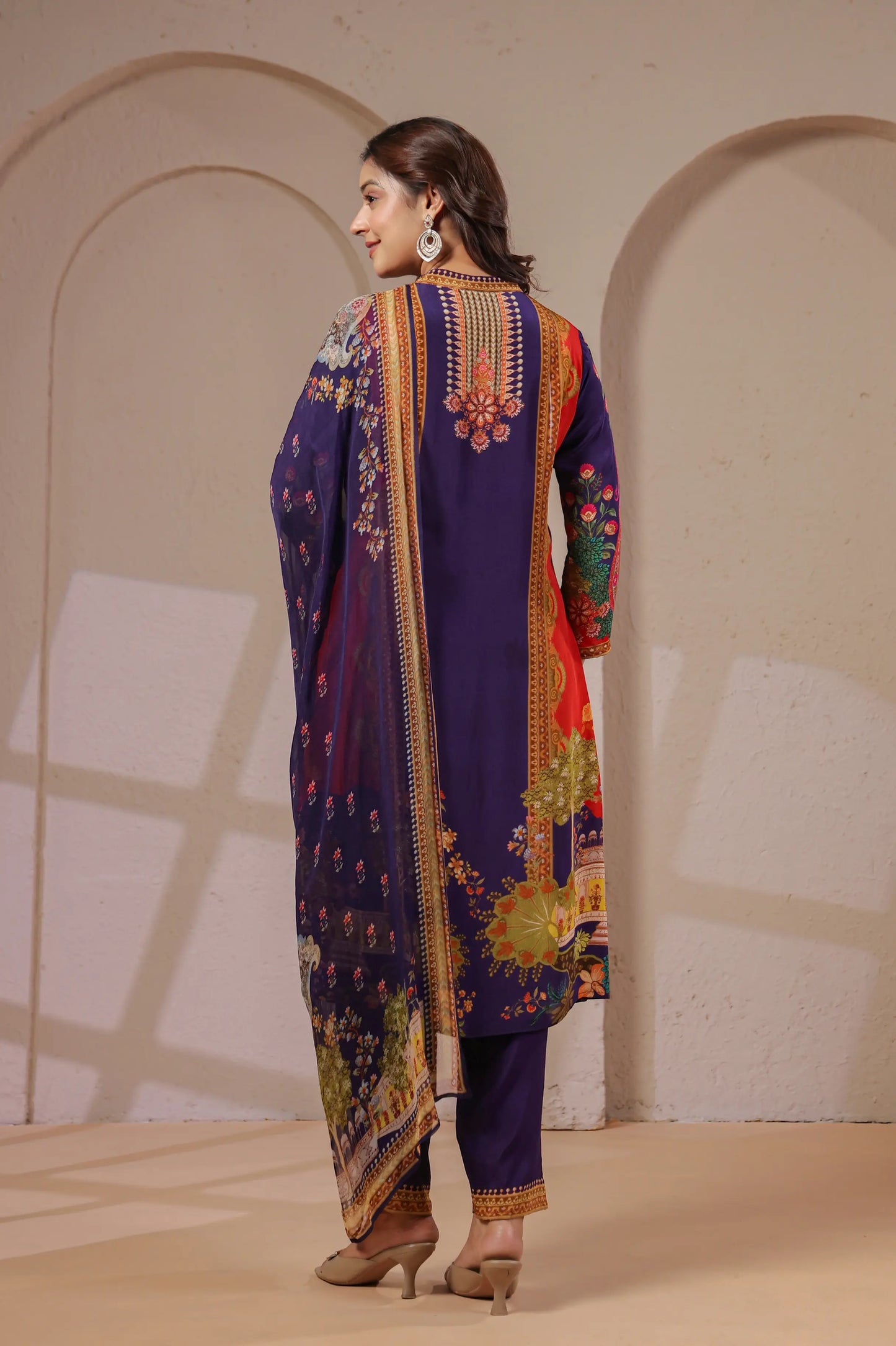 Three Piece Ethnic Kurti with highlight