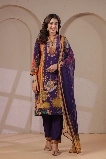 Three Piece Ethnic Kurti with highlight