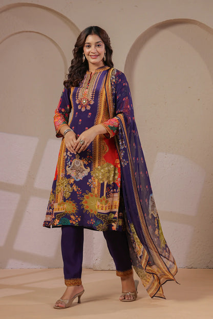Three Piece Ethnic Kurti with highlight