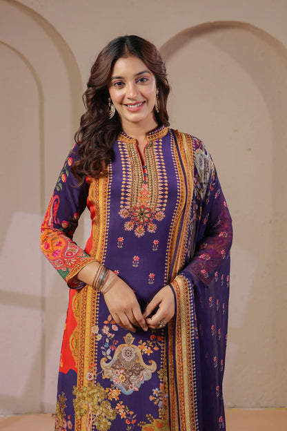 Three Piece Ethnic Kurti with highlight