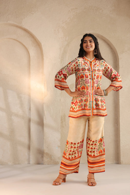 Linen Floral Co-Ord Set