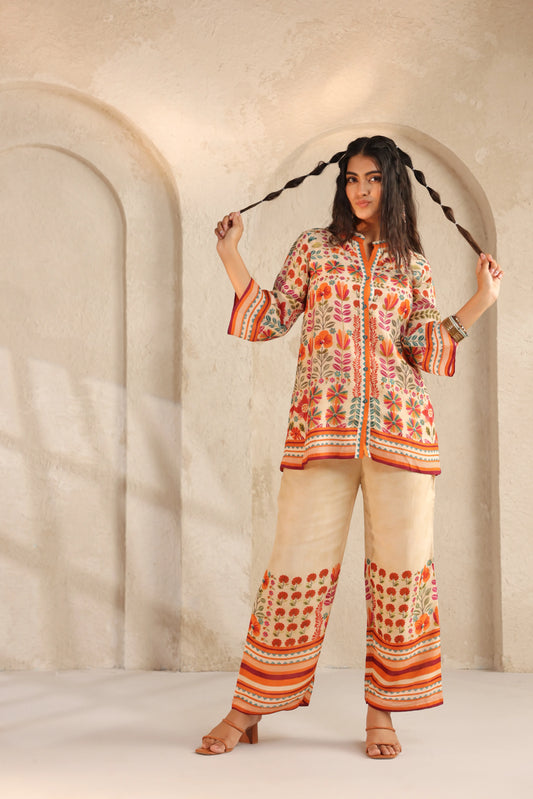 Linen Floral Co-Ord Set