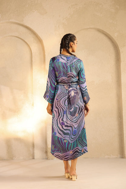 Printed Drape Dress