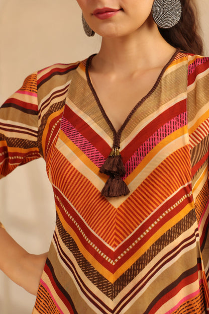 Multilayered Long Kurta Set