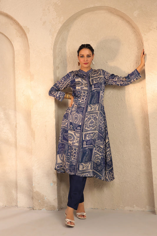 Traditioanl Indigo Kurti
