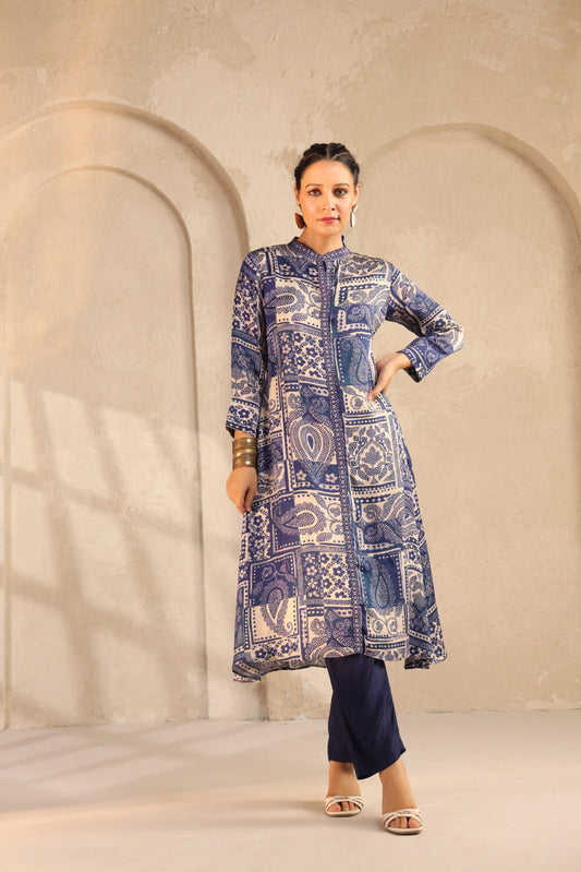 Traditioanl Indigo Kurti