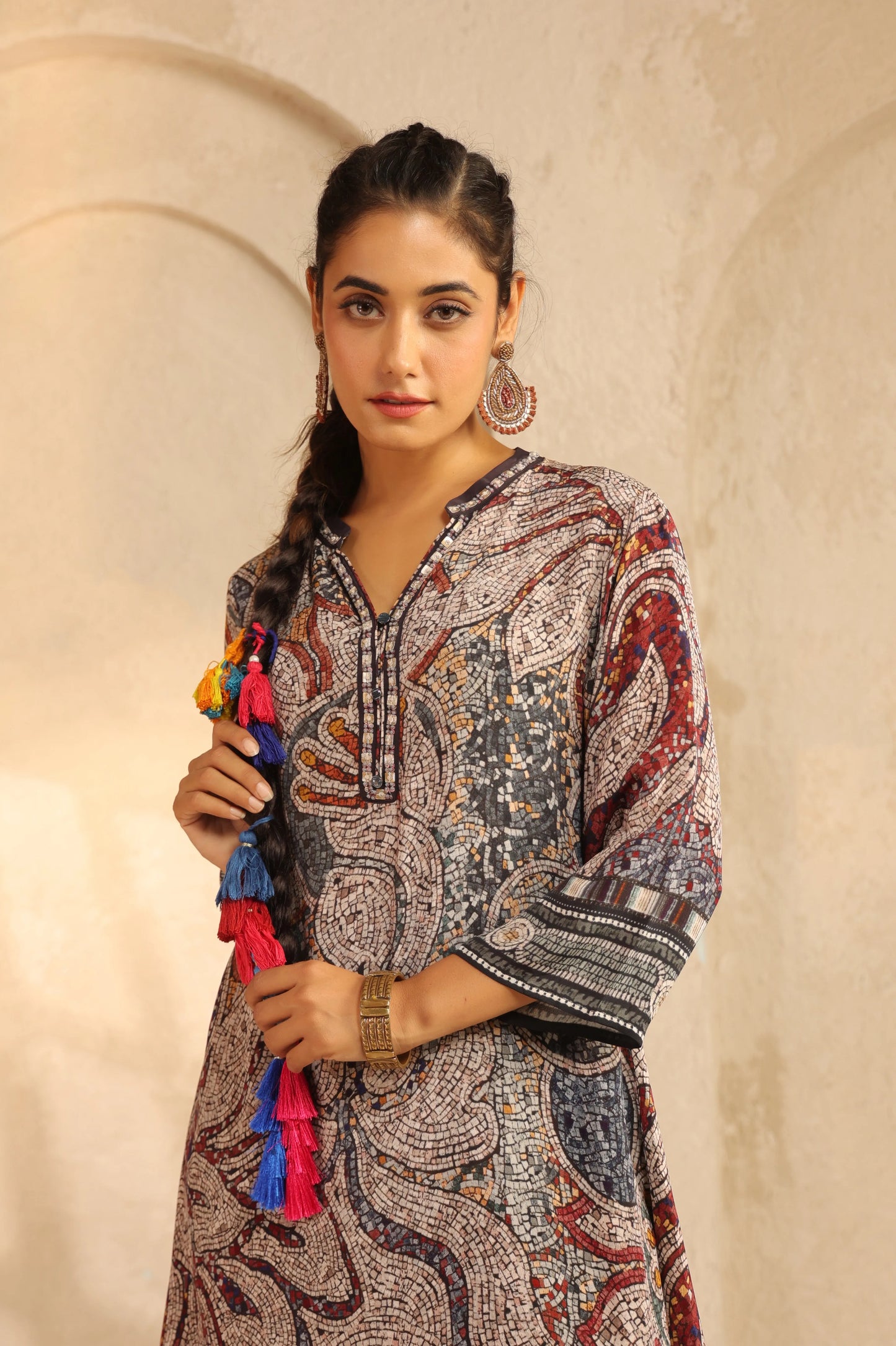 Battick Mosaic Print Kurti