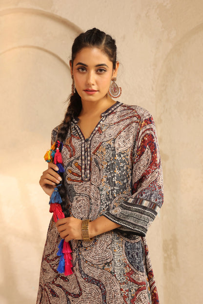 Battick Mosaic Print Kurti