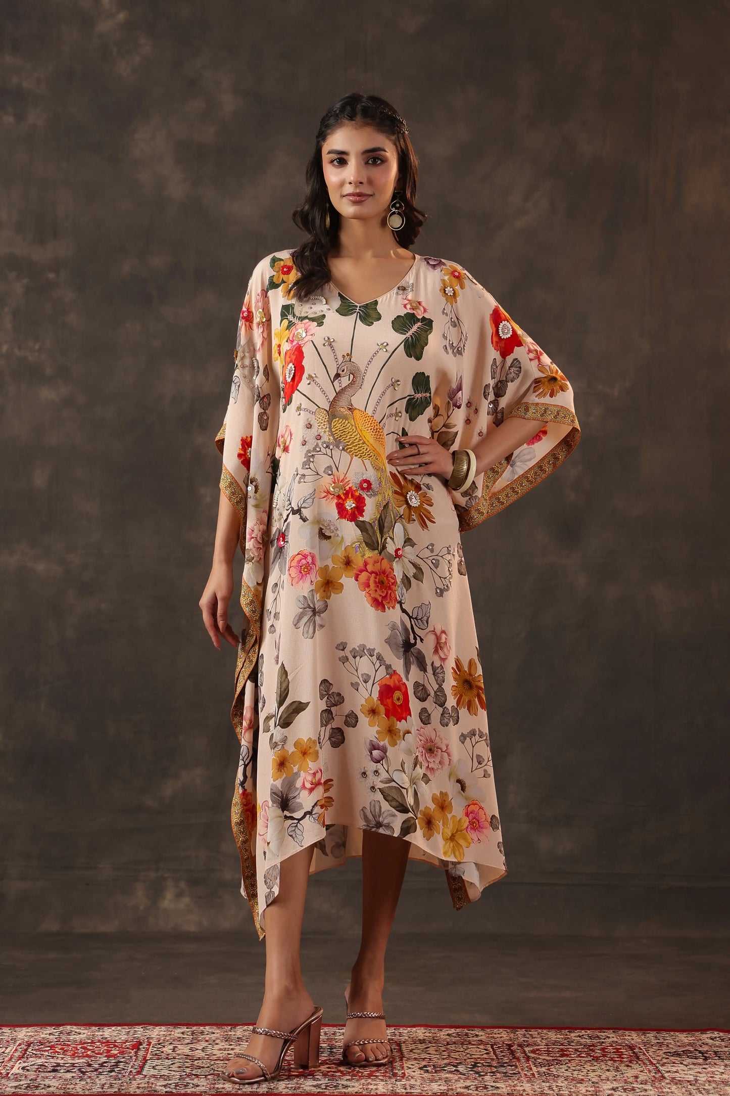 Printed Kaftan Dress