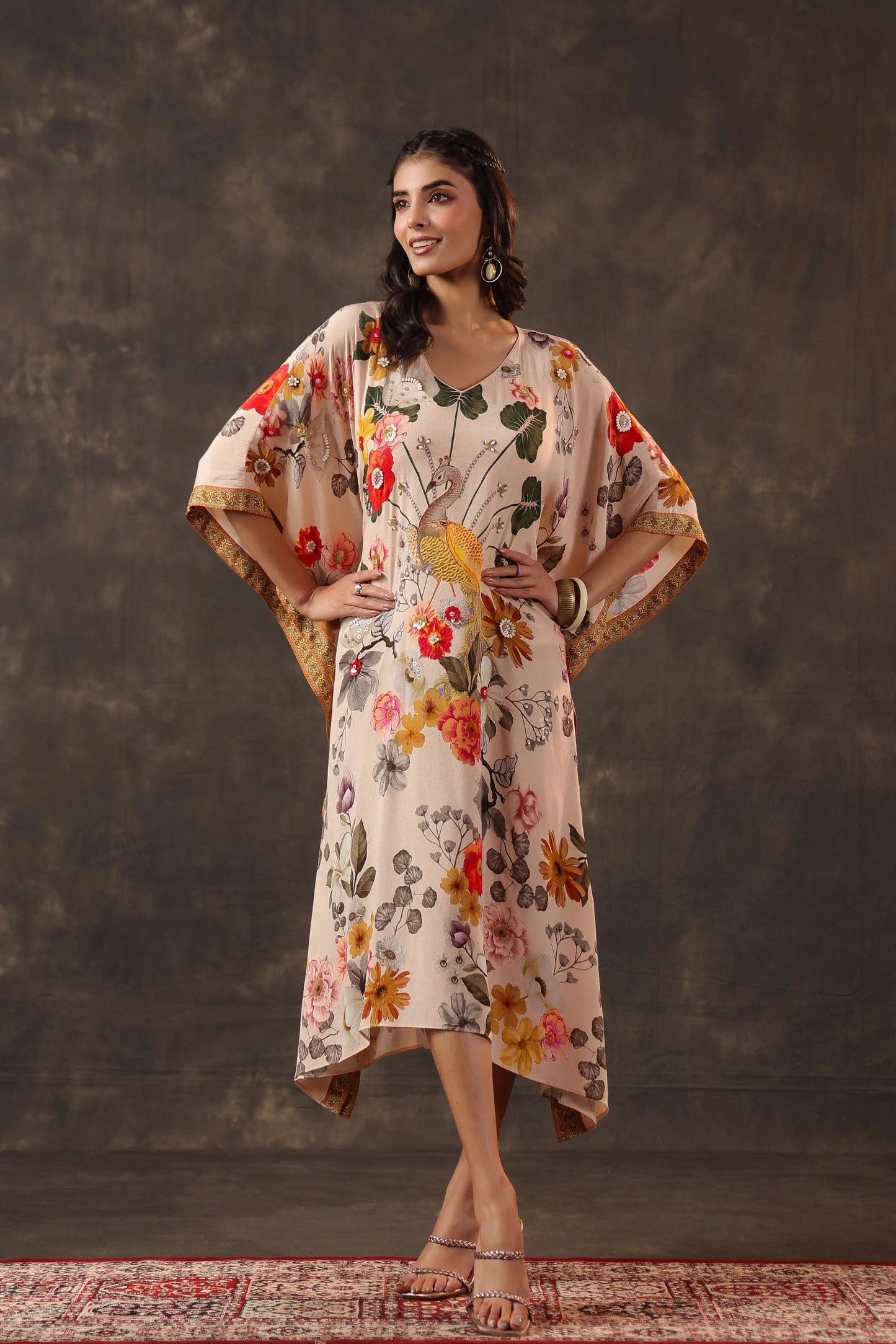 Printed Kaftan Dress