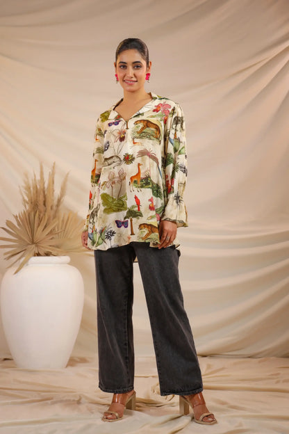Short top with embellishment