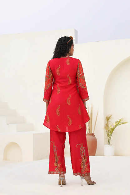 Traditional Print Short Kurti with Pant
