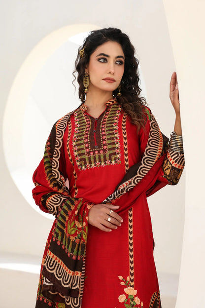 Traditional Print Straight Kurti with Pant and Printed Dupatta