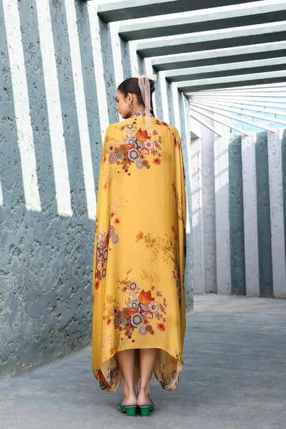 Long Drape Set with Neck Embellish
