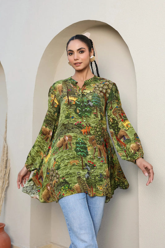 Printed Short Top