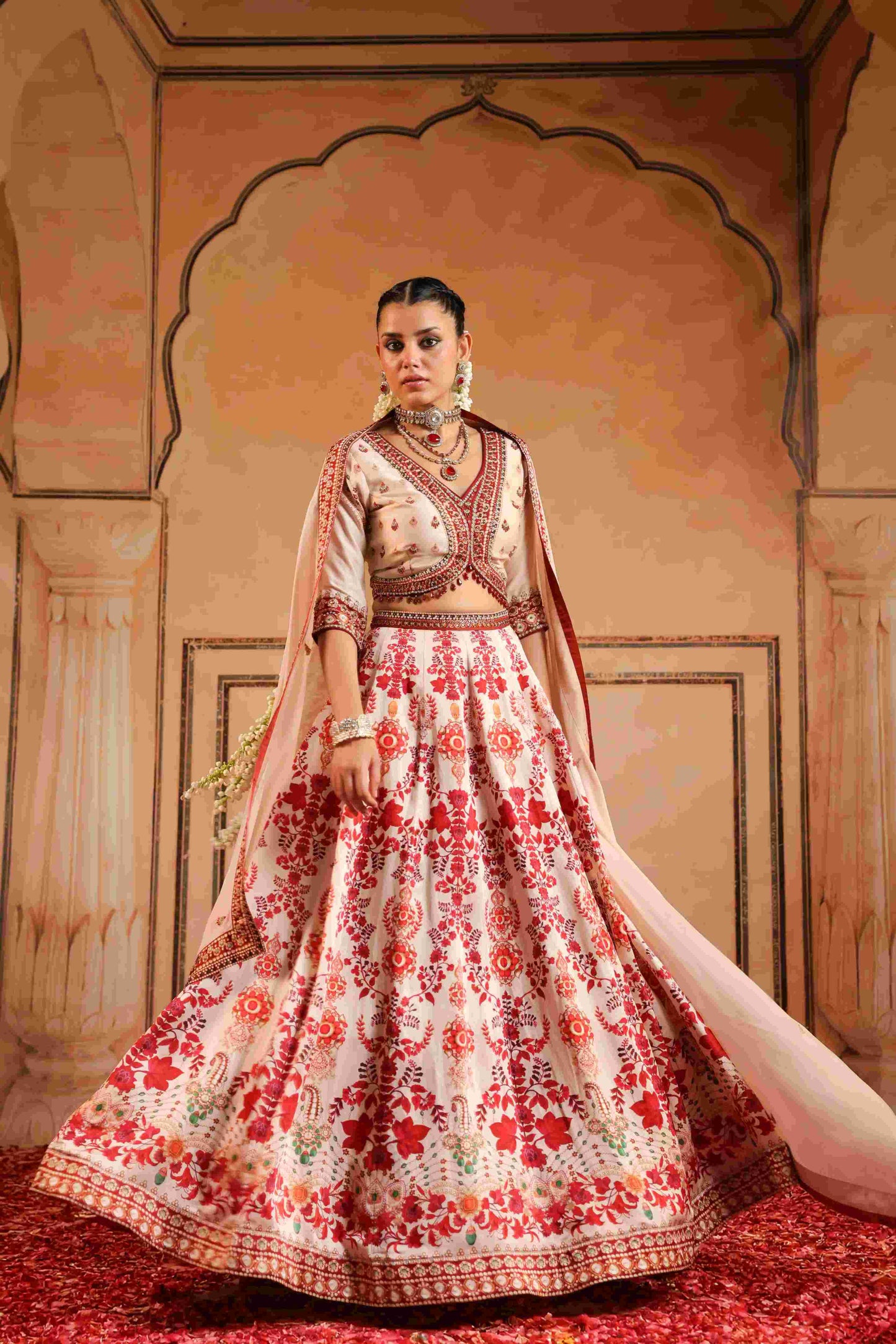 Printed Embellished Lehanga