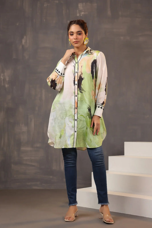 Abstarct Printed Top with light Embellish