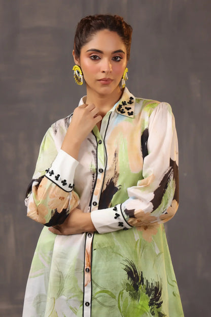 Abstarct Printed Top with light Embellish