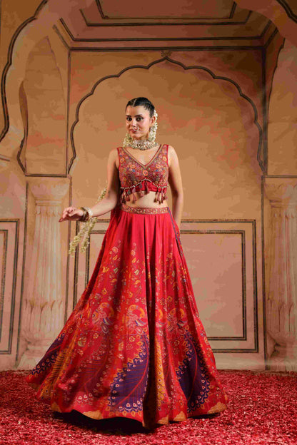 Printed Embellished Lehanga