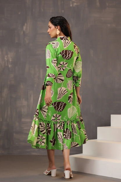 Abstract Printed Dress