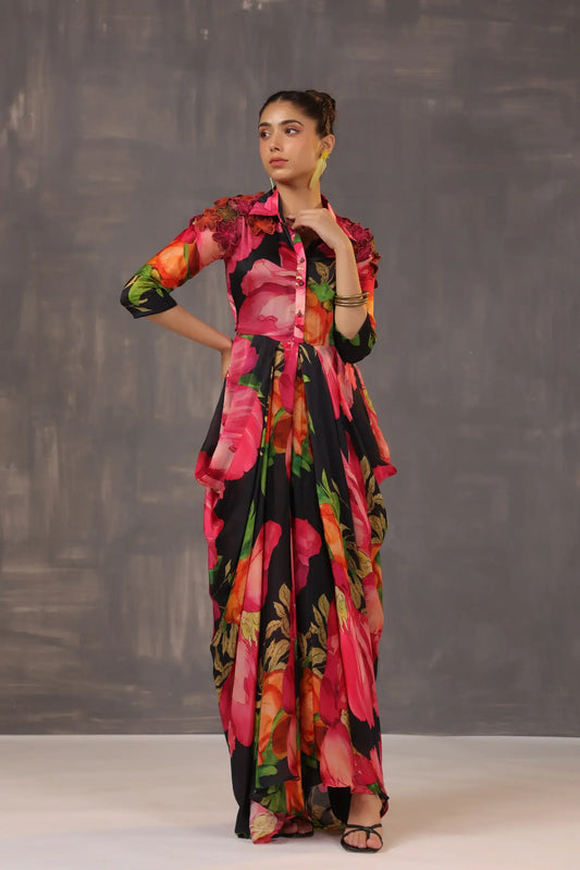 Full Length Dhoti Pattern Floral dress