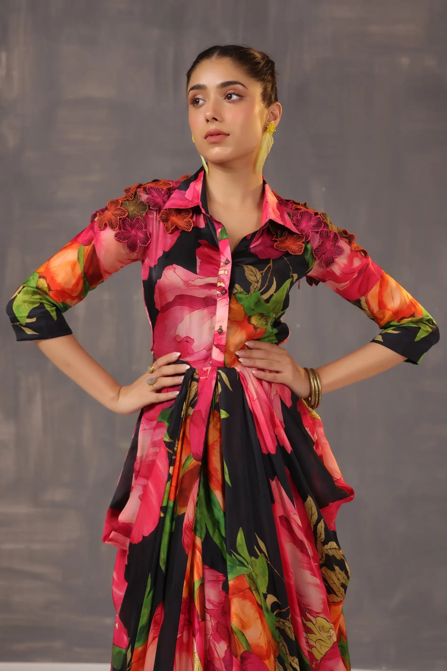 Full Length Dhoti Pattern Floral dress
