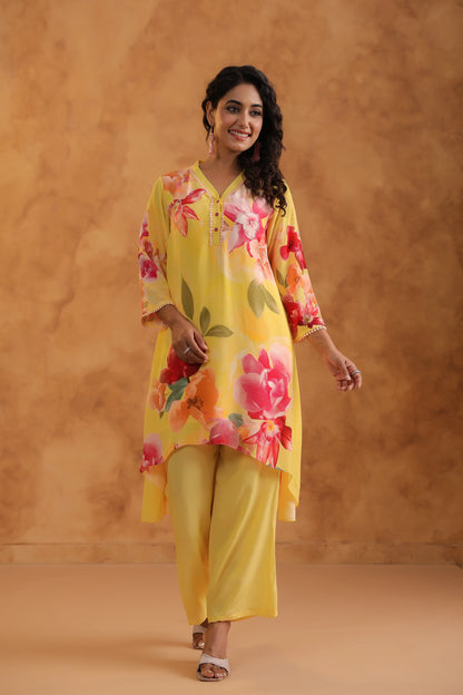 Floral Print Straight Kurti
