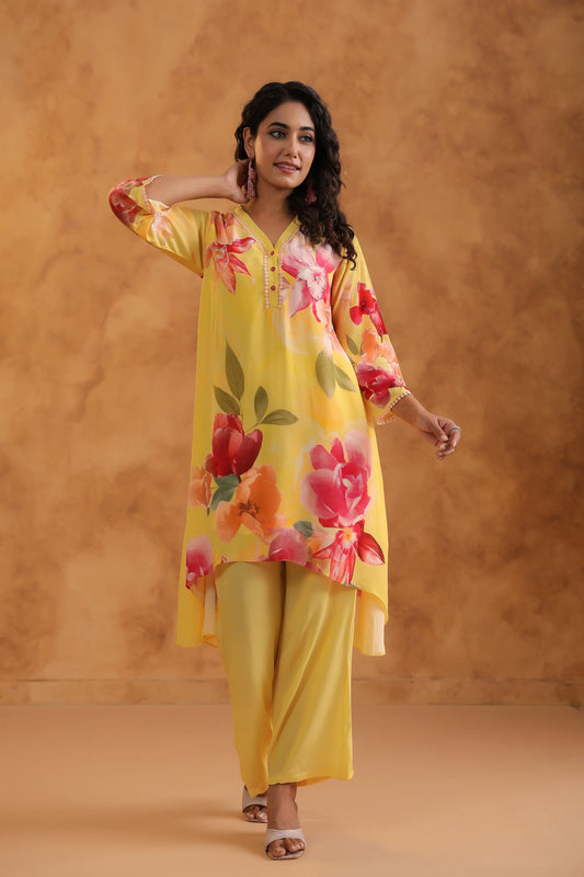 Floral Print Straight Kurti