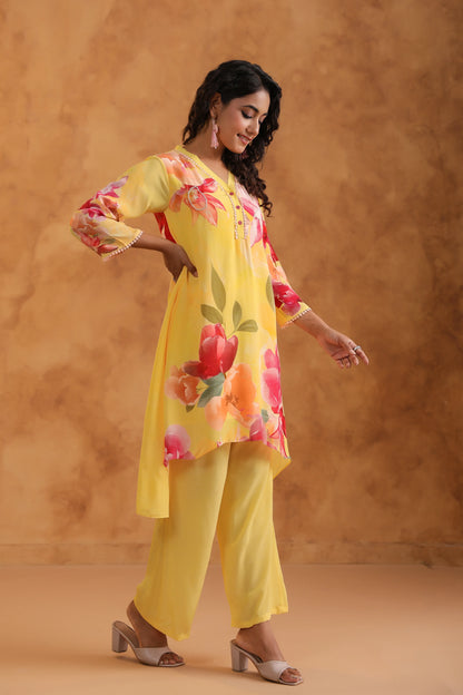 Floral Print Straight Kurti
