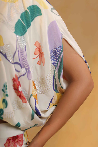 Dhoti with Cowl Top Set