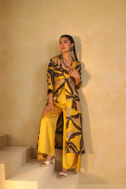 Prunted Jacket Set