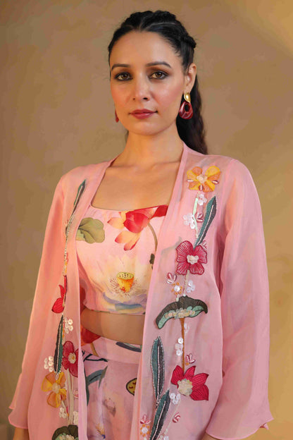 Embeliished Jacket Floral Full Set
