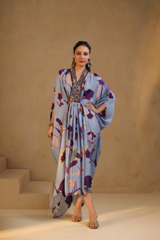 Printed Drape Dress