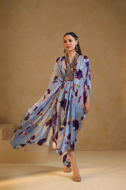 Printed Drape Dress
