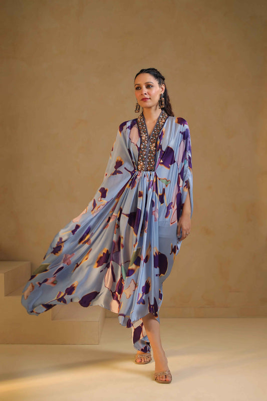 Printed Drape Dress