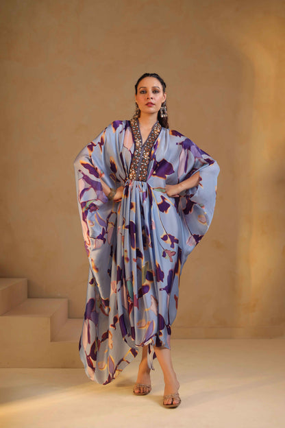 Printed Drape Dress