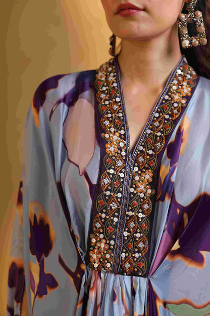 Printed Drape Dress