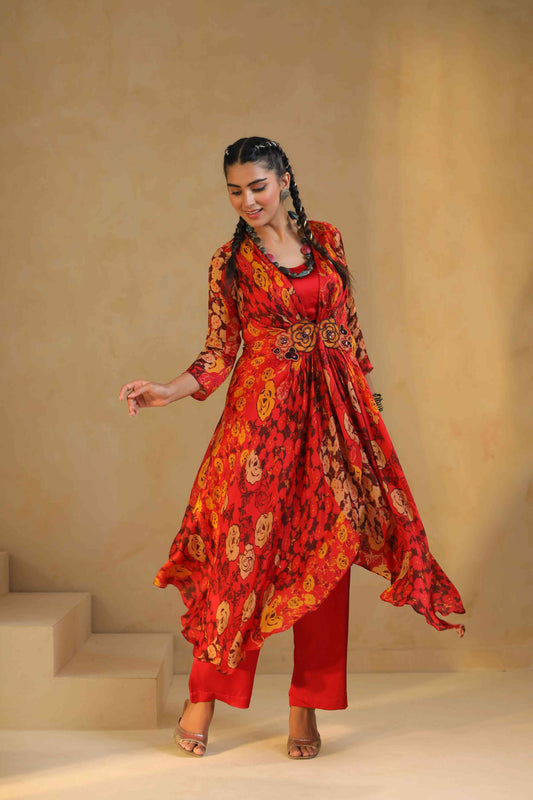 Printed Jacket Set